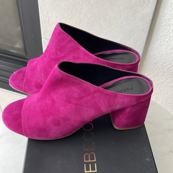 Rebecca Minkoff Suede Pink Selene Heels size 9 - Picture 3 of 5
